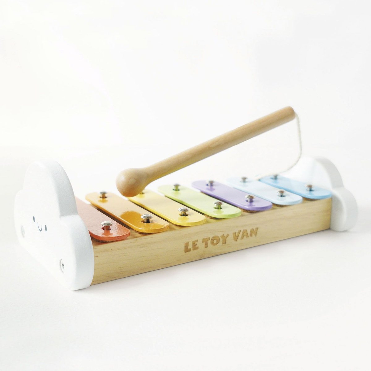 Xylophone arc-en-ciel en bois et métal blanc, LE TOY VAN