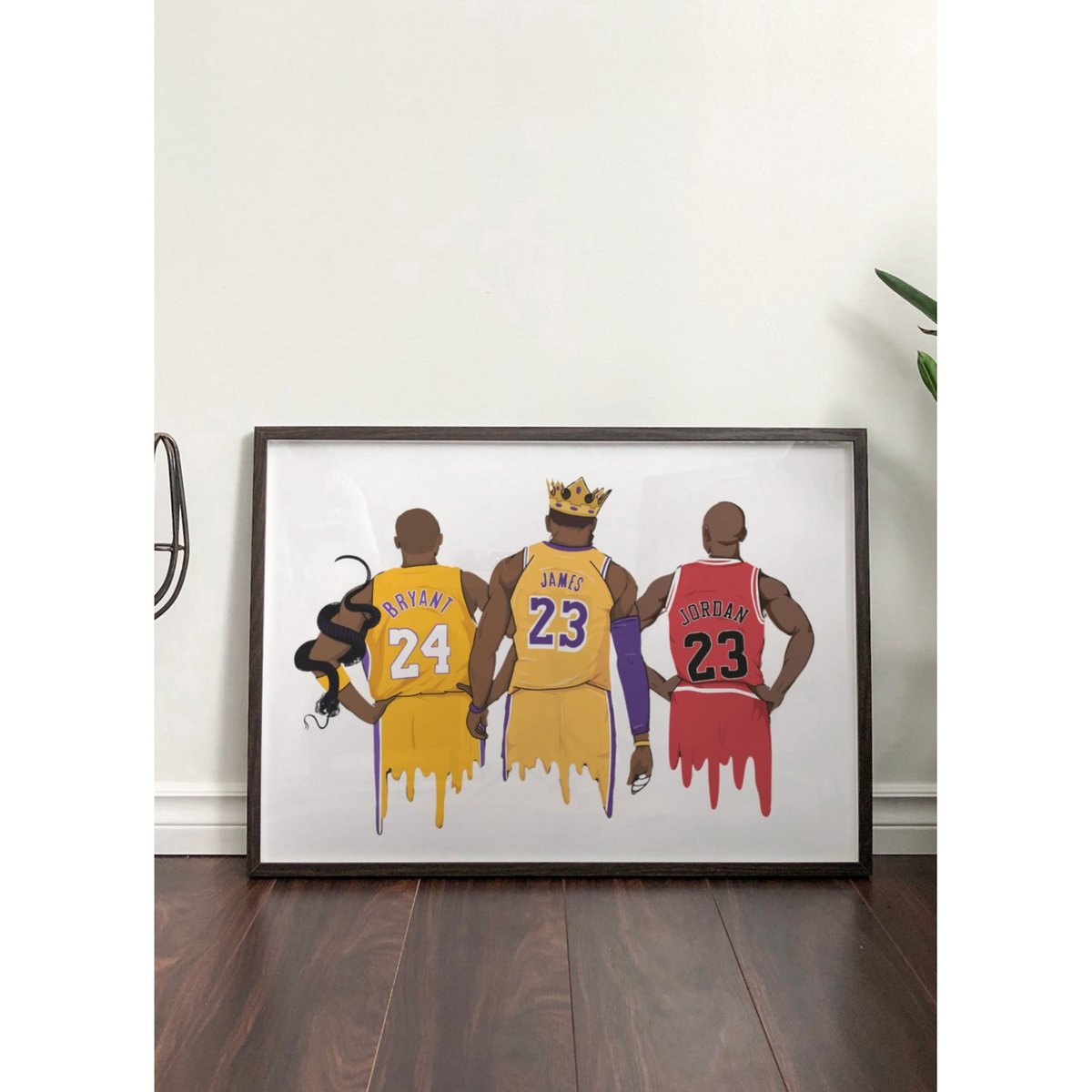 Affiche Legends - Jordan, Bryant et James blanc, L'AFFICHERIE