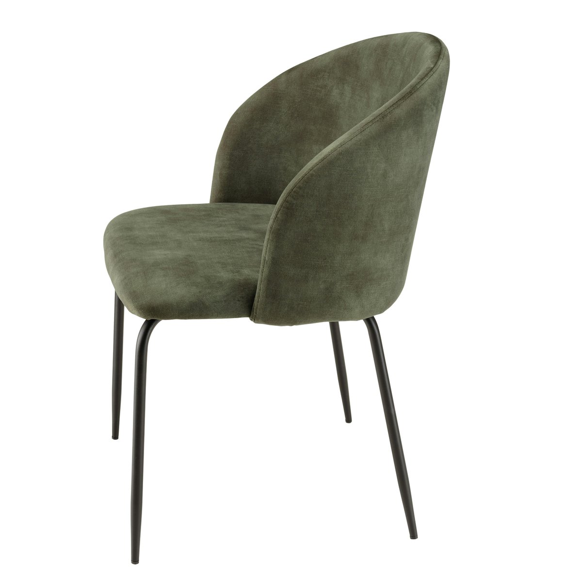 Chaise de salle à manger velours vert dossier rond (lot de 2) TIM vert, PIER IMPORT
