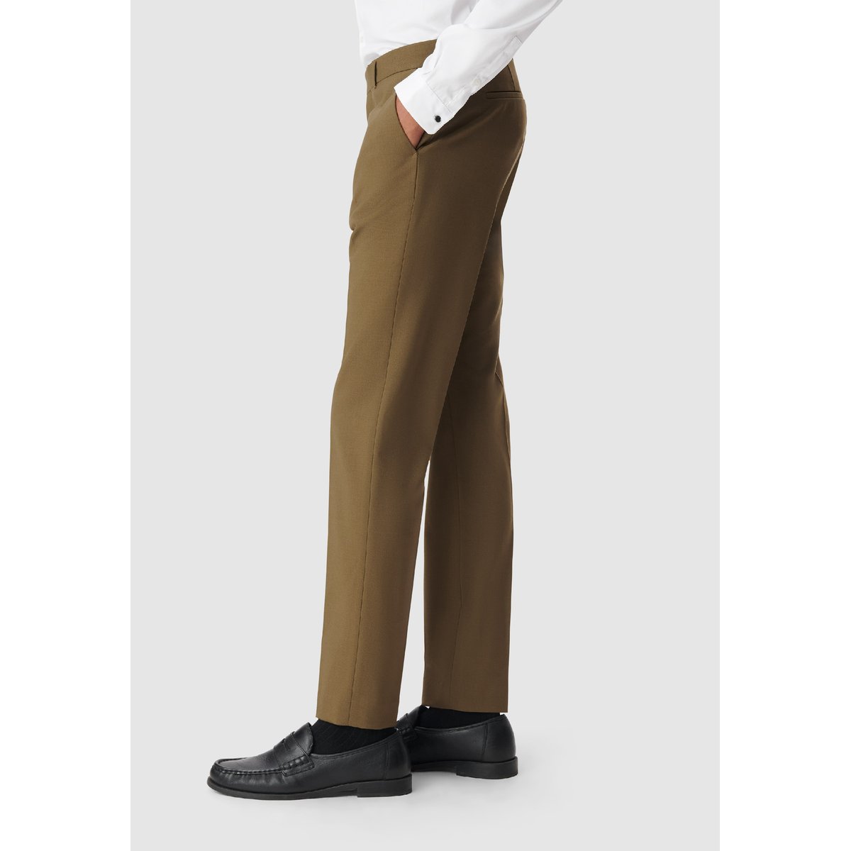 Pantalon de costume TRAVEL SUIT vert kaki, IKKS