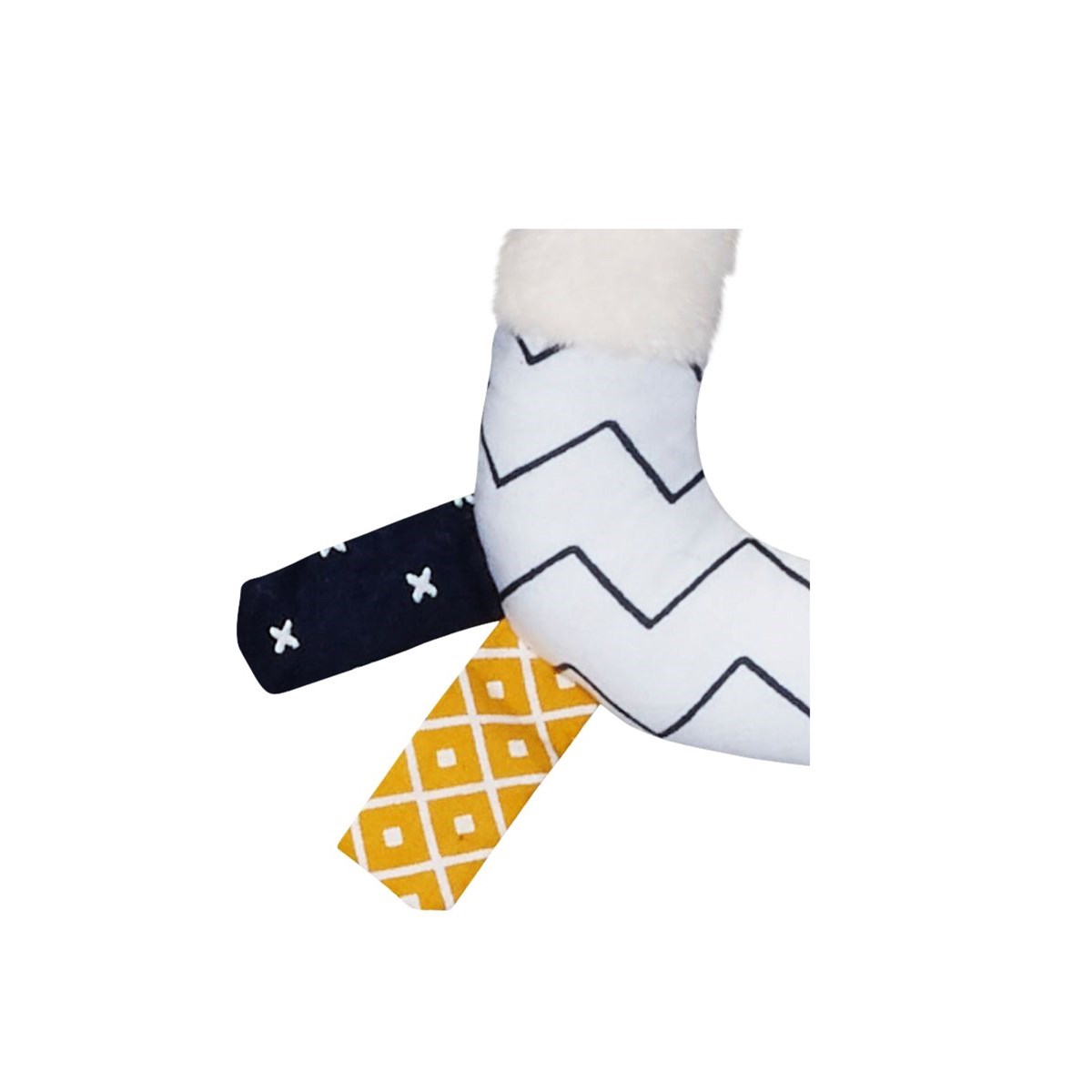 Hochet en velours blanc, SAUTHON