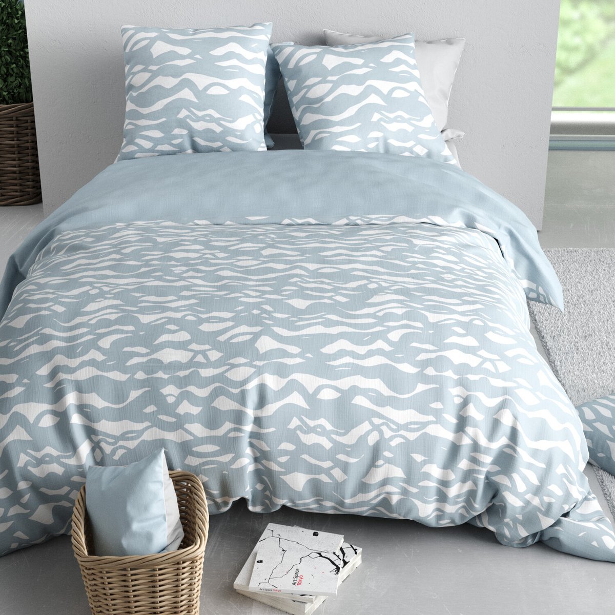 Parure housse de couette 100% coton, NORDIC imprime, C DESIGN HOME TEXTILE