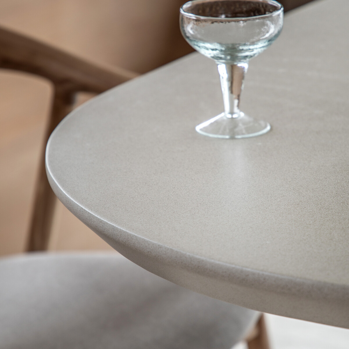 Pellan Oval Concrete Dining Table (Seats 6) cement, SO'HOME