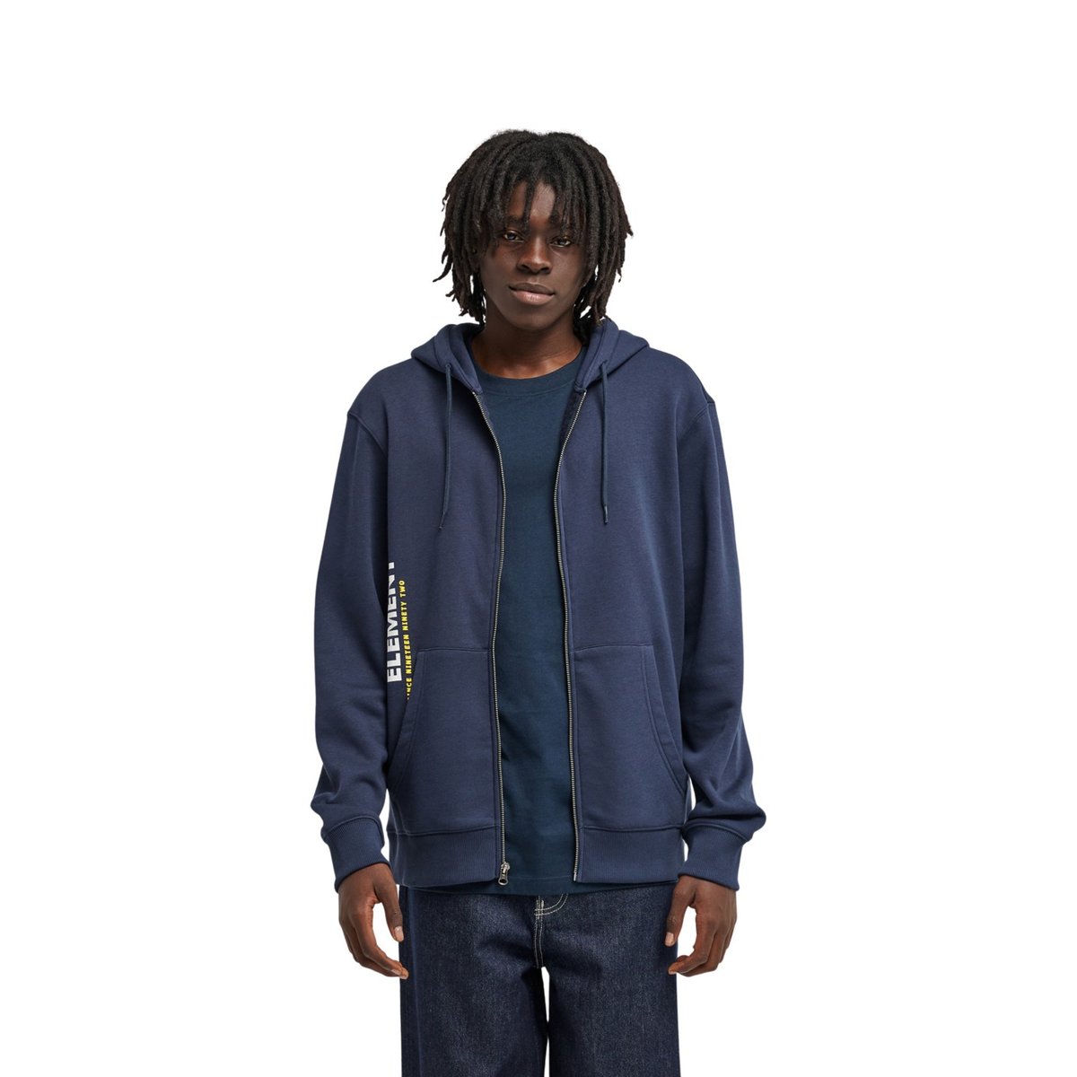 Sweat capuche zippé THROW UP bleu eclipse navy, ELEMENT