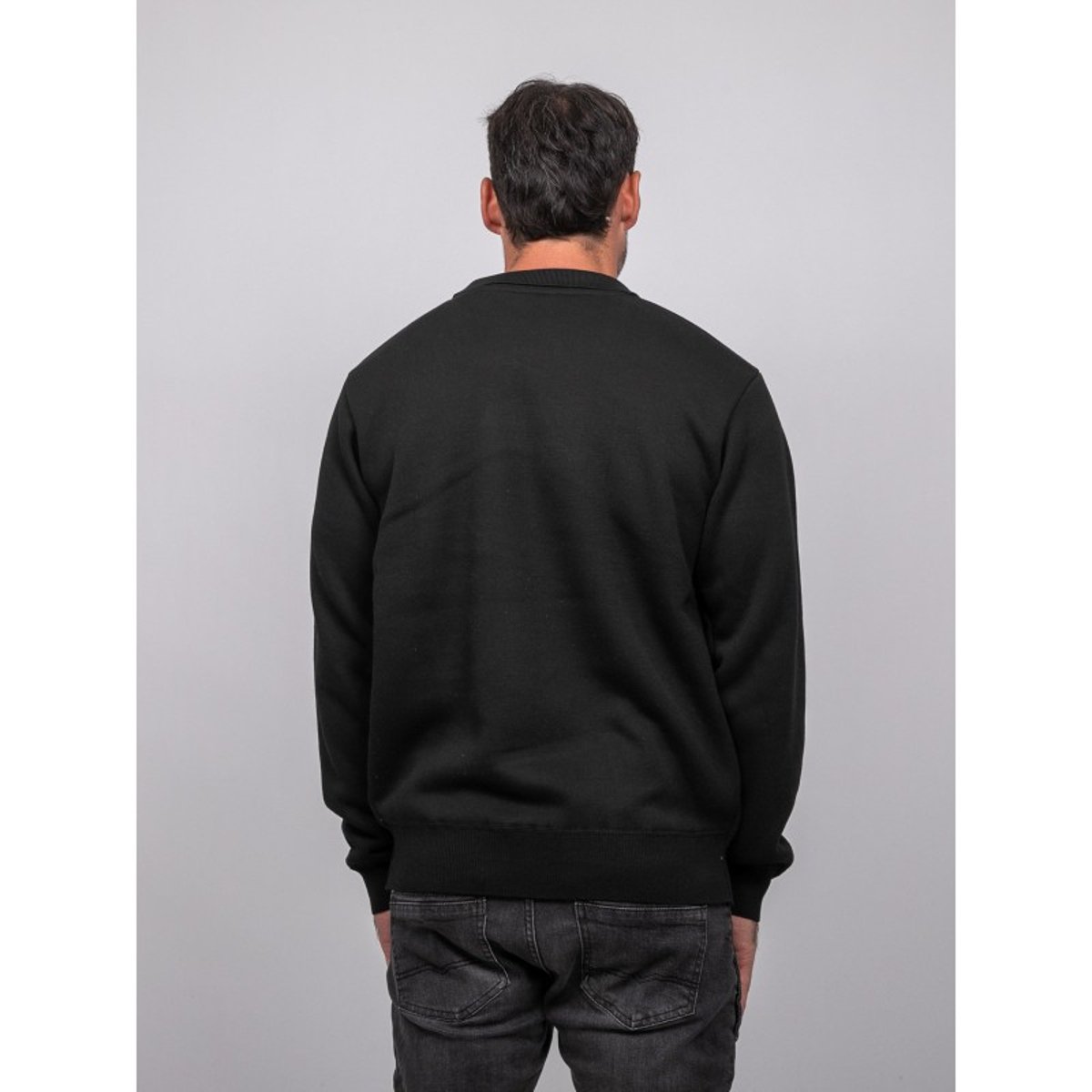 Pull Col Polo Zippé Larmoti noir, RITCHIE