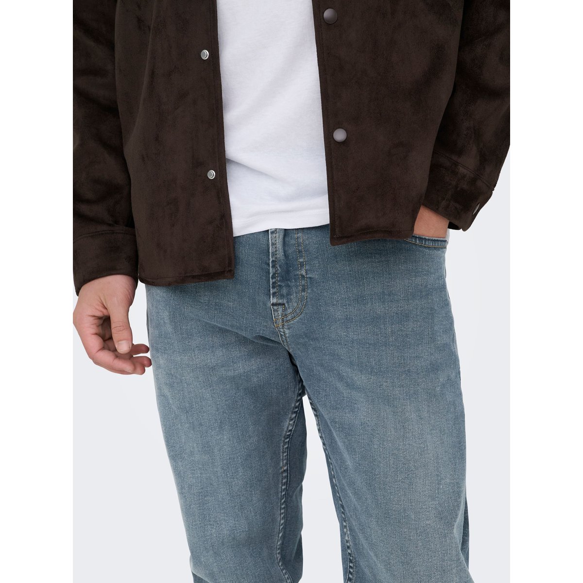 Jean slim stretch Loom dark blue denim, ONLY & SONS
