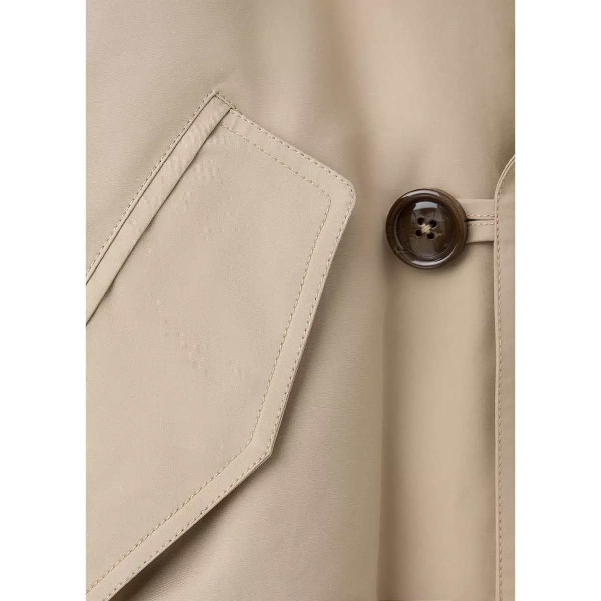 Veste matelassée col imitation fourrure beige, MANGO