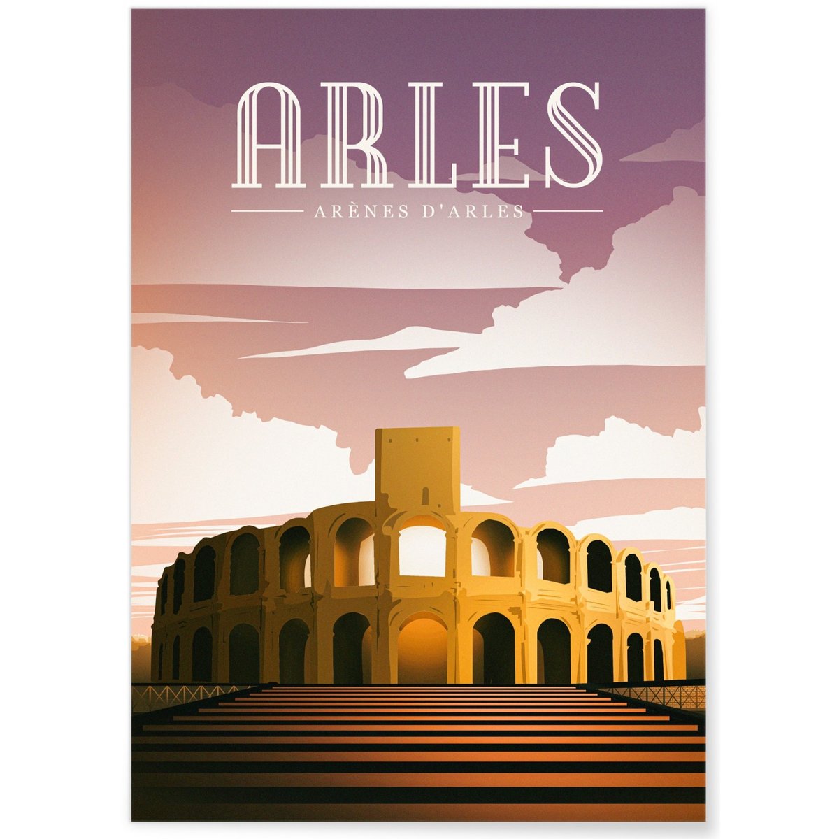 Affiche ville Arles blanc, L'AFFICHERIE