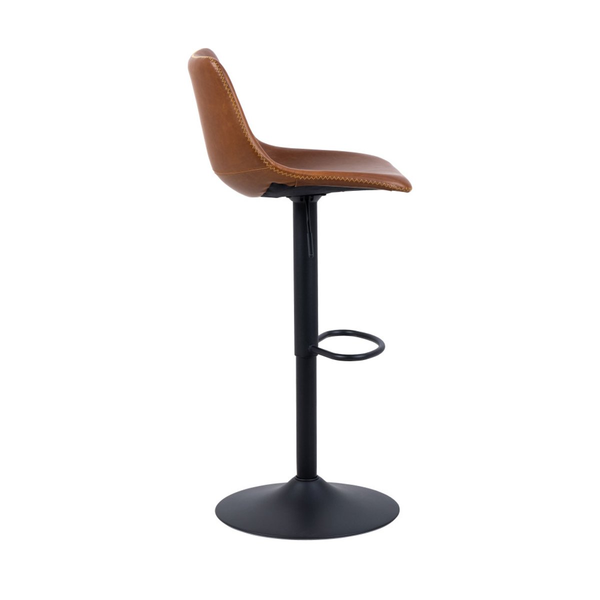 Tabouret de bar réglable en simili et métal H61-83cm- ANARTIA marron, DRAWER
