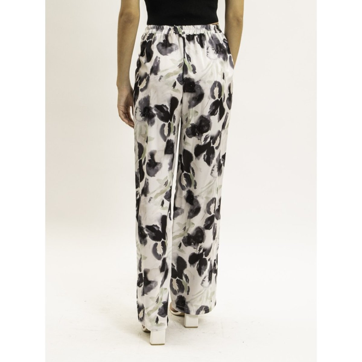 Pantalon Fluide Motifs Everly ecru, DONA LISA