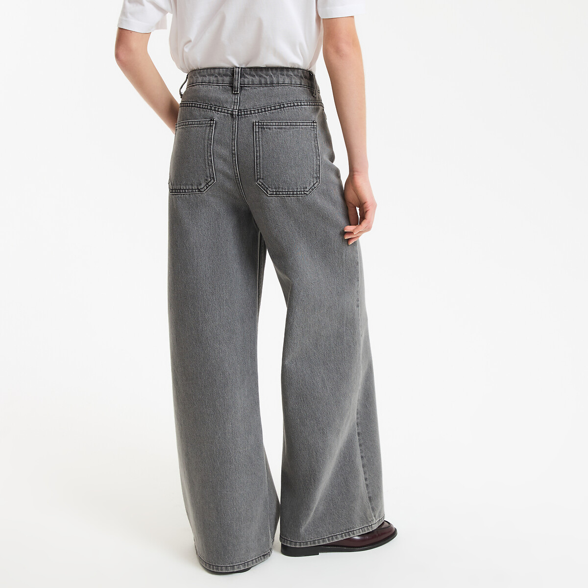 Jean extra large, taille haute gris, LA REDOUTE COLLECTIONS