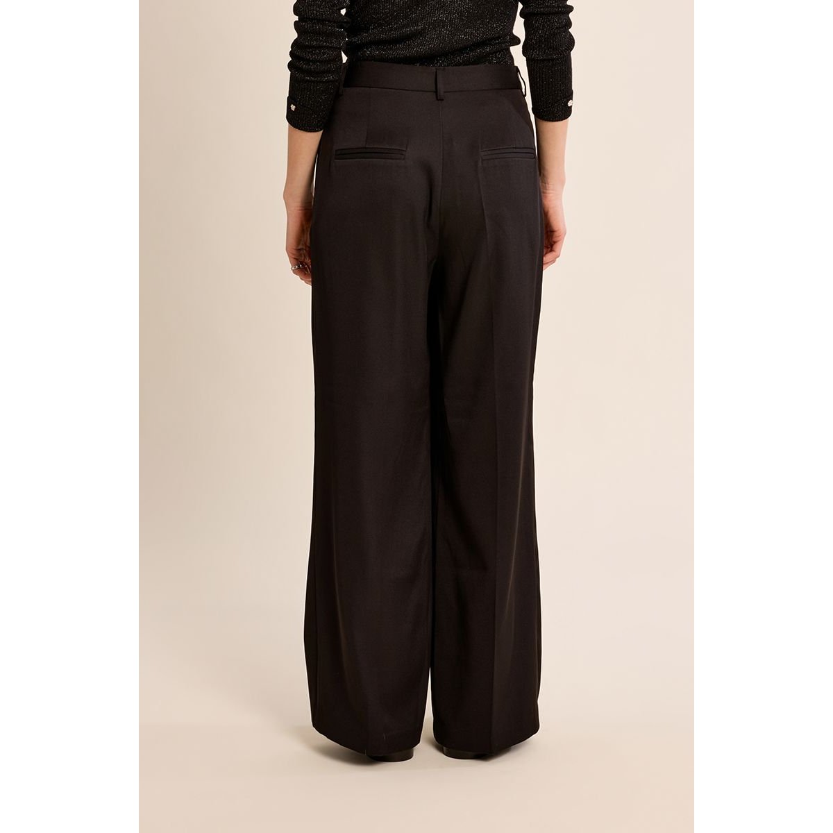 Pantalon à pinces droit noir, MOLLY BRACKEN