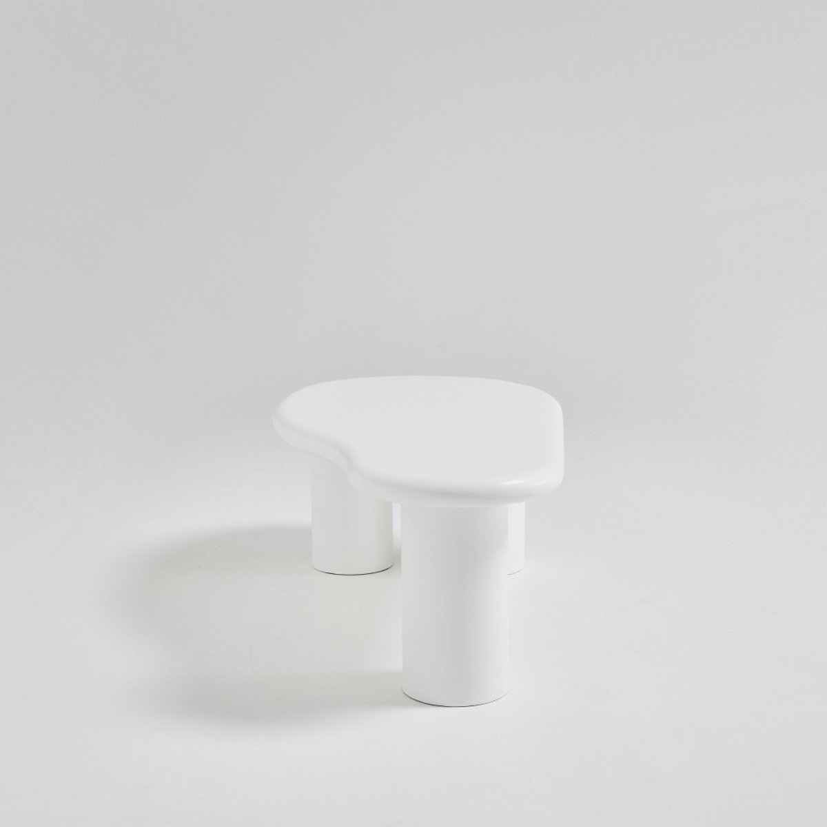 Table basse organique en fibre de ciment L120cm- LUNA blanc, DRAWER
