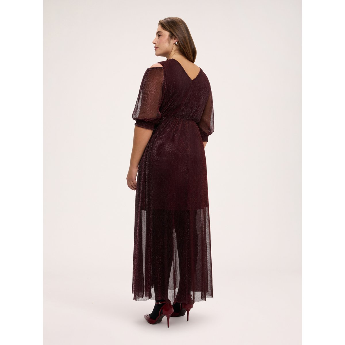 Robe longue avec découpe burgundy, FIORELLA RUBINO