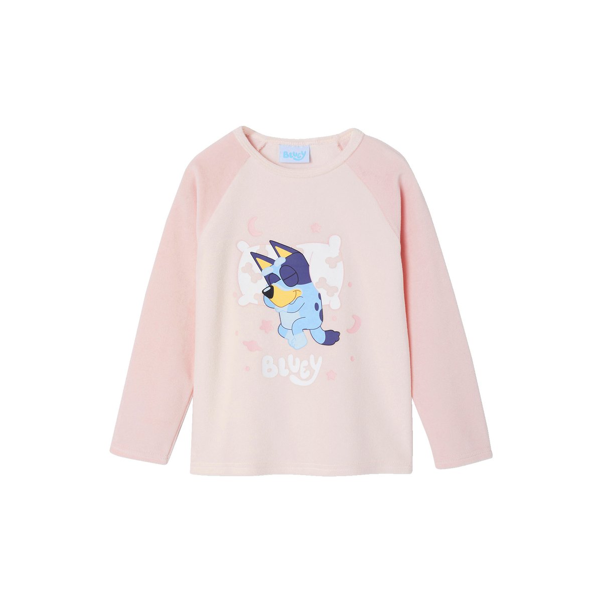 Pyjama en velours Bluey rose pâle, VERTBAUDET