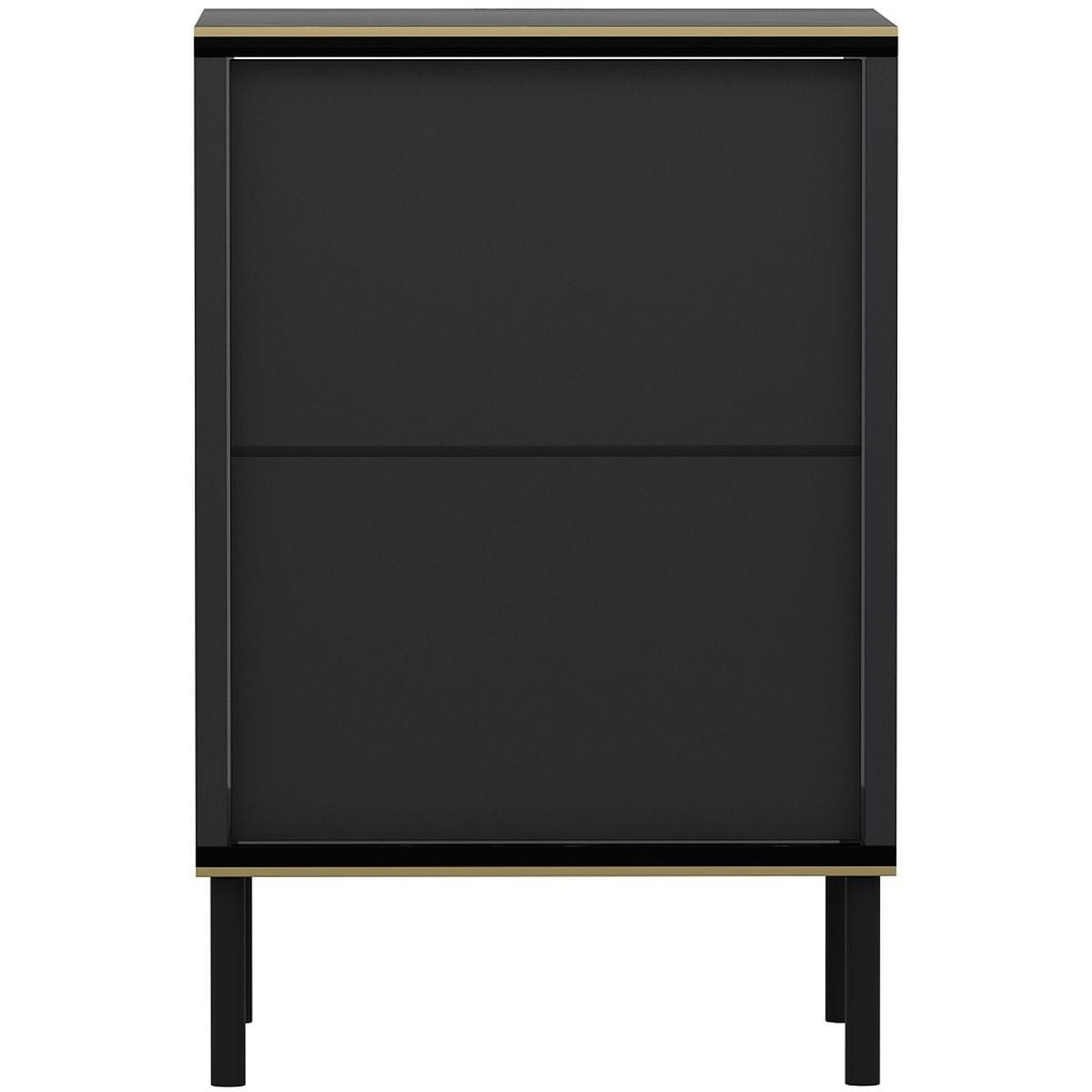 Table de chevet 1 porte - KORA gris anthracite, HOMIFAB