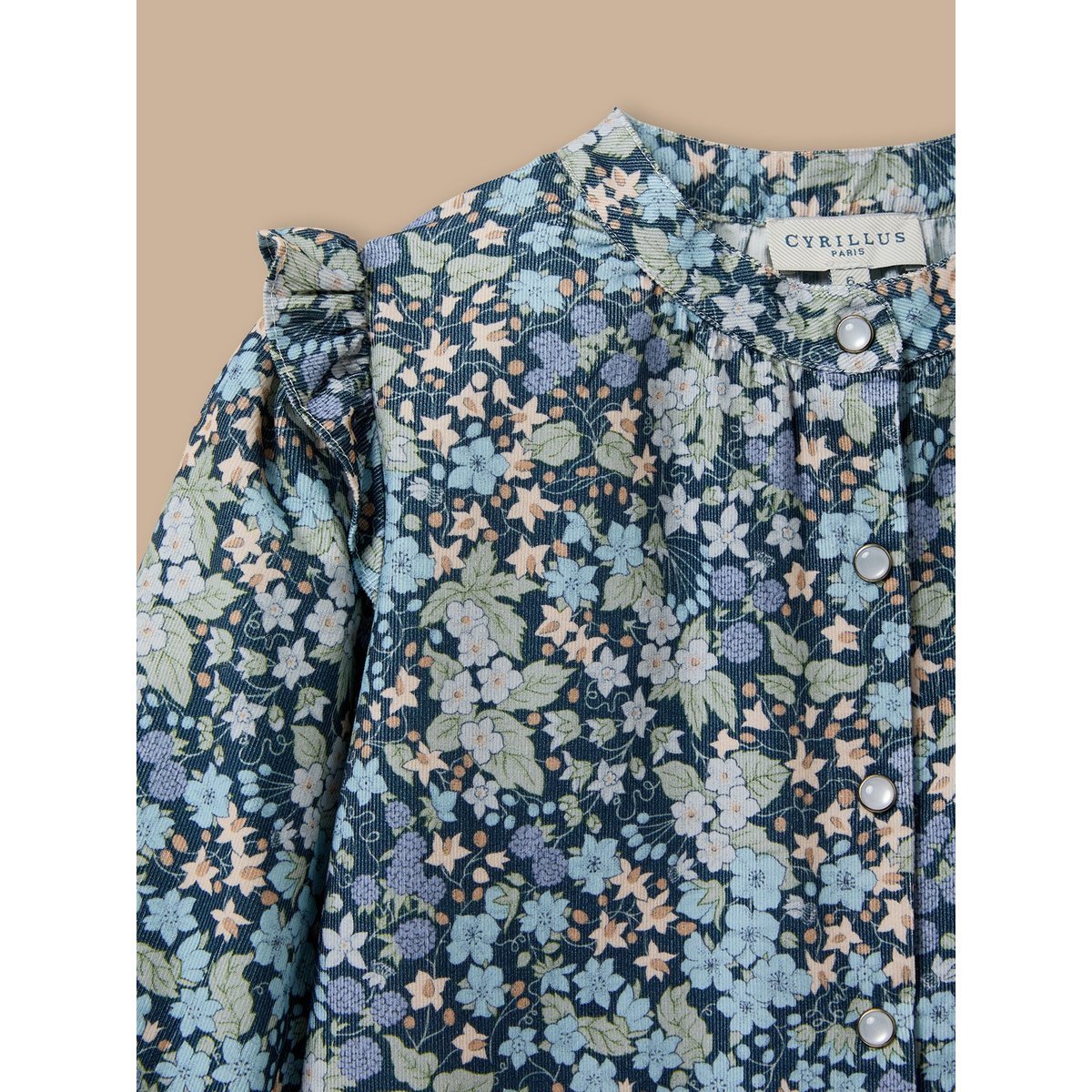 Chemise velours tissu Liberty liberty berry harvest, CYRILLUS