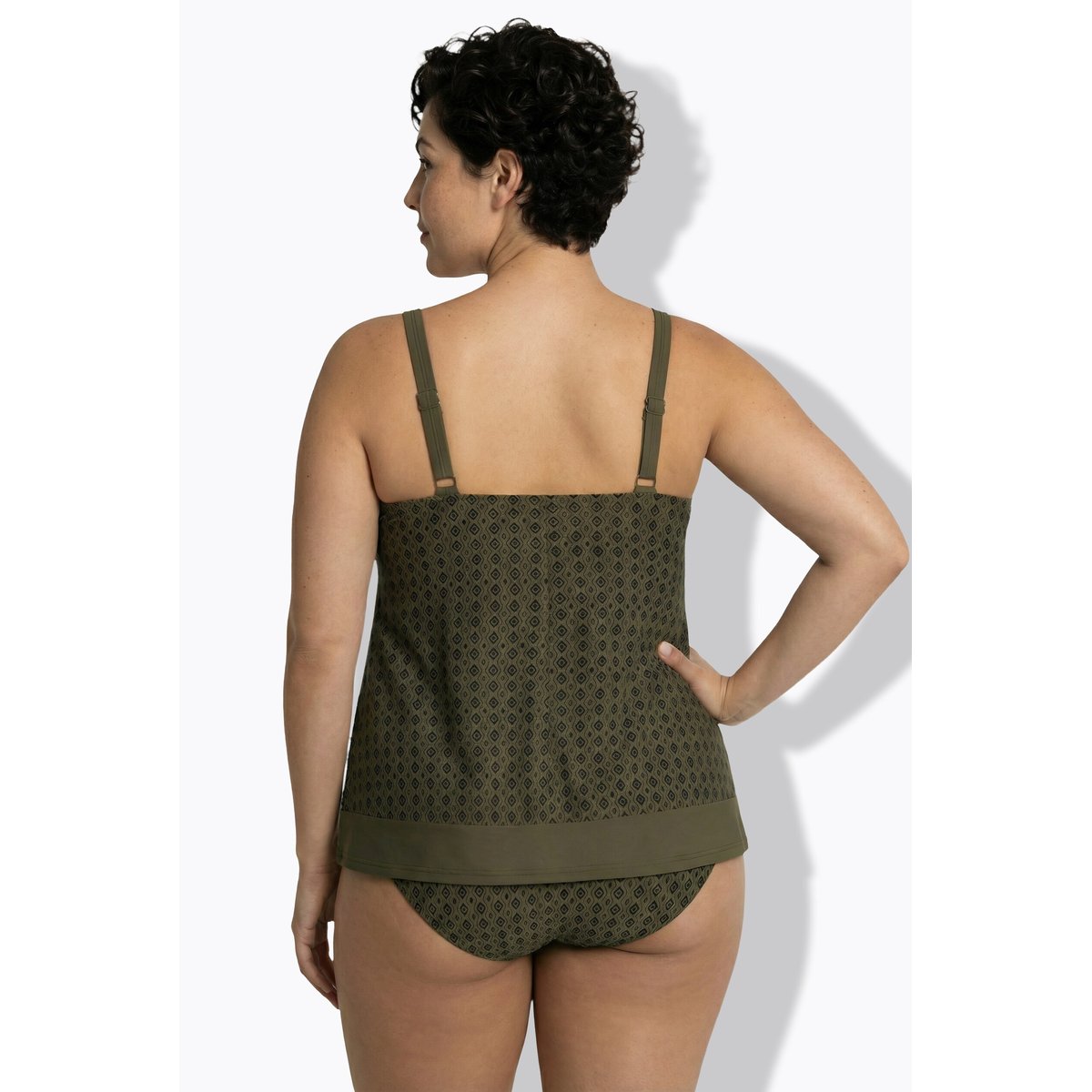 Tankini avec bonnets souples kaki foncé, ULLA POPKEN