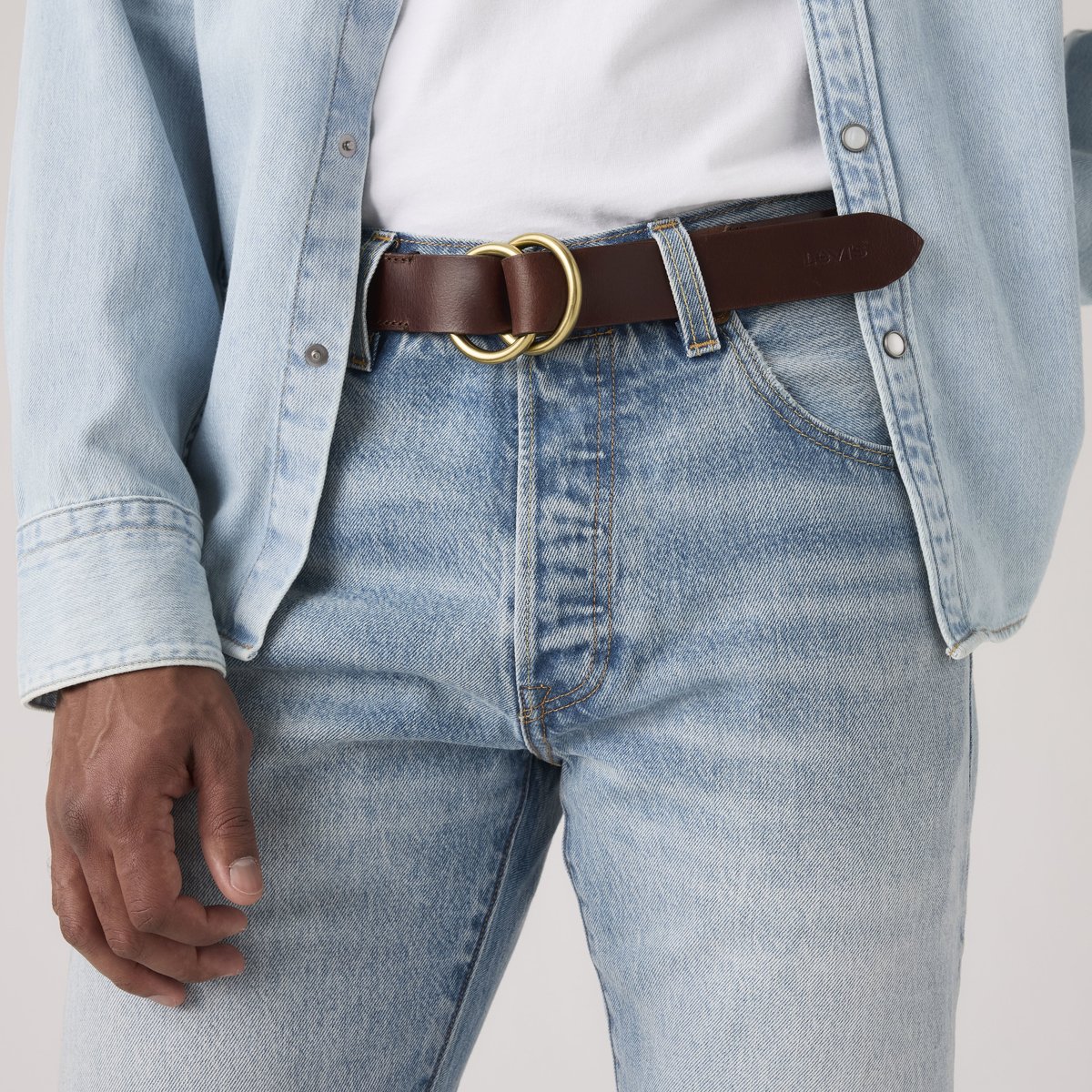 Ceinture à anneau Camden marron - hot chocolate, LEVI'S