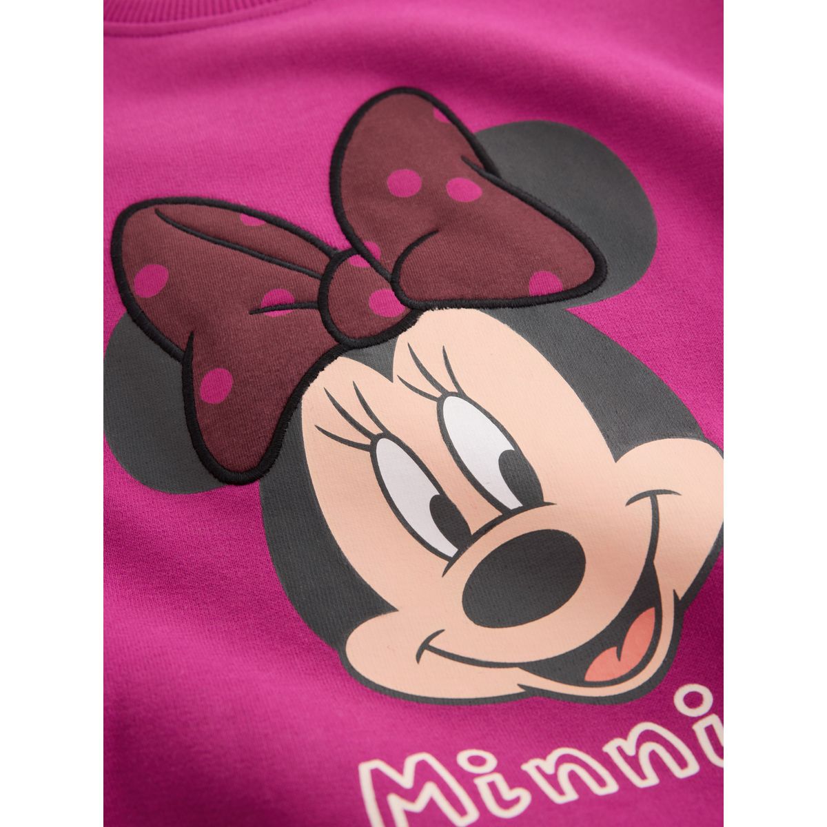 Ensemble sweat et pantalon évasé minnie mouse rose framboise à pois, NEXT