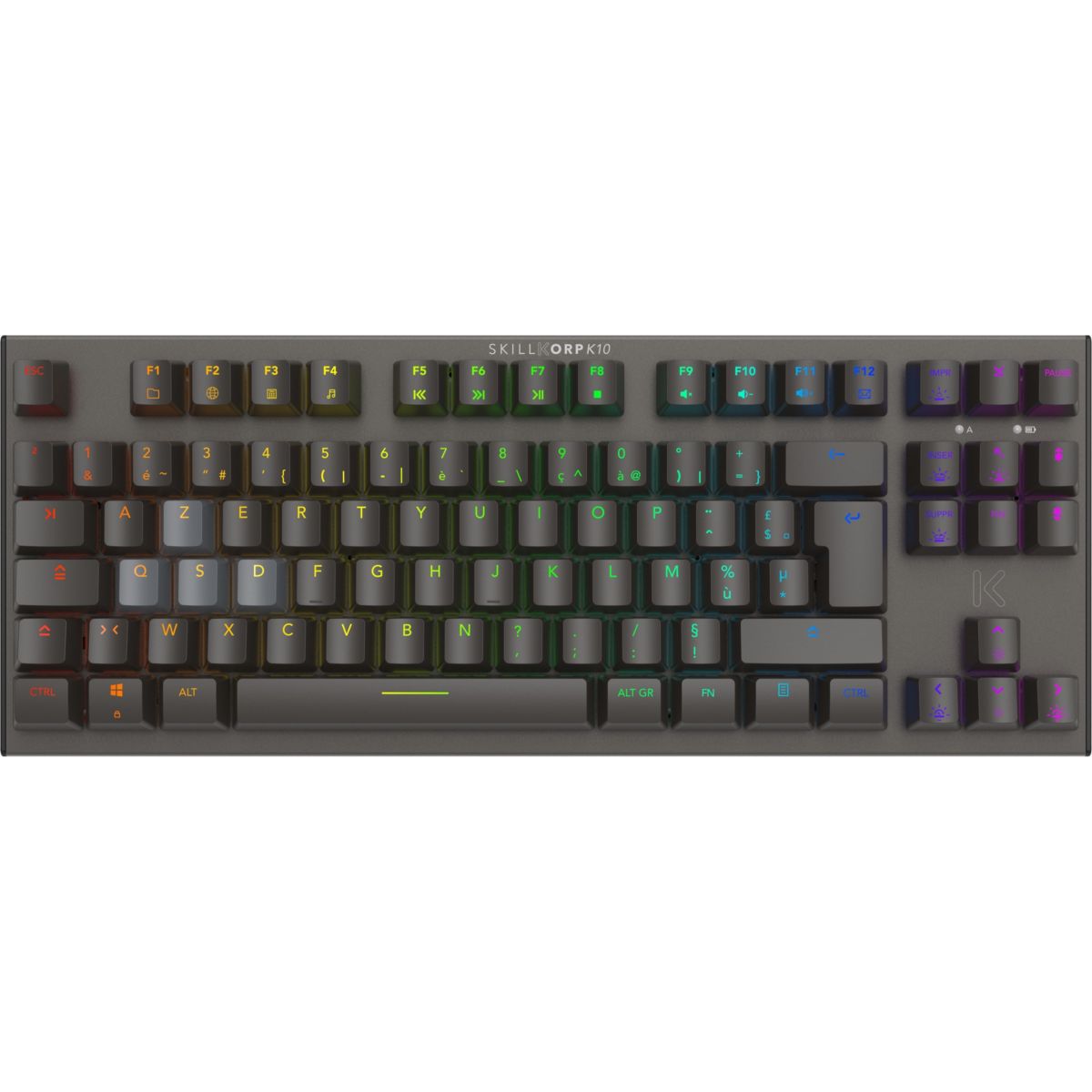 Clavier gamer sans fil K10 TKL couleur unique, SKILLKORP