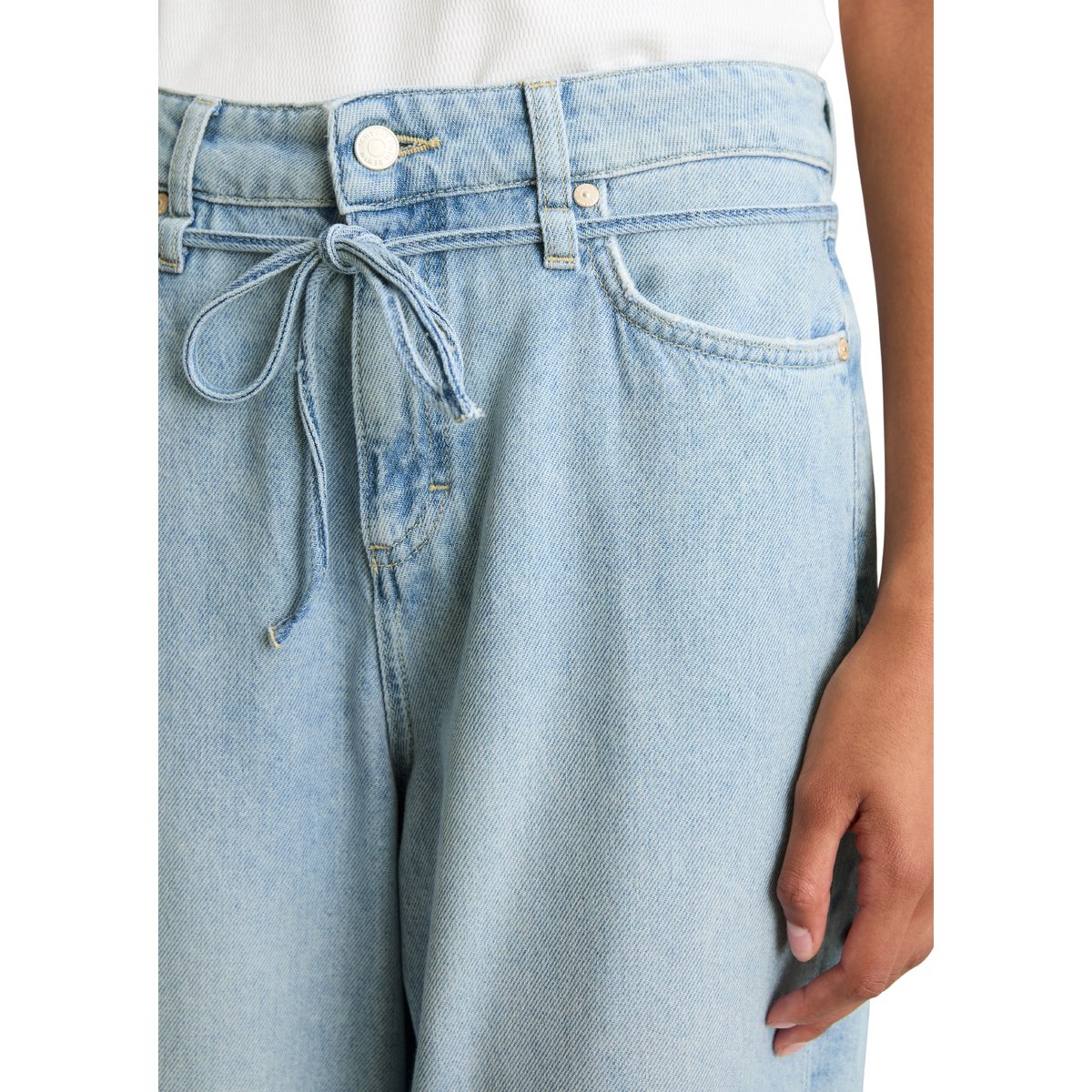 Jeans modèle Stine relaxed barrel cropped en pur coton bleu clair, MARC O’POLO DENIM