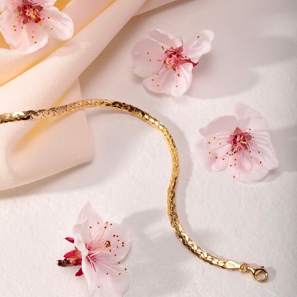 Bracelet en or jaune 375 COBRA or jaune, BLUESPIRIT