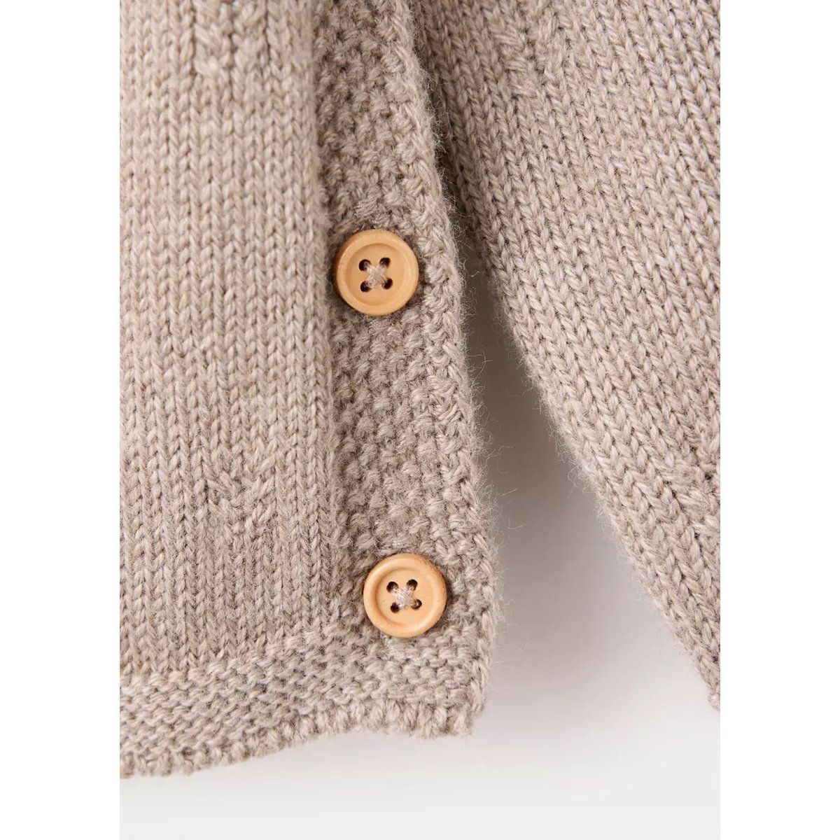Pull en maille à boutons marron moyen, MANGO BABY