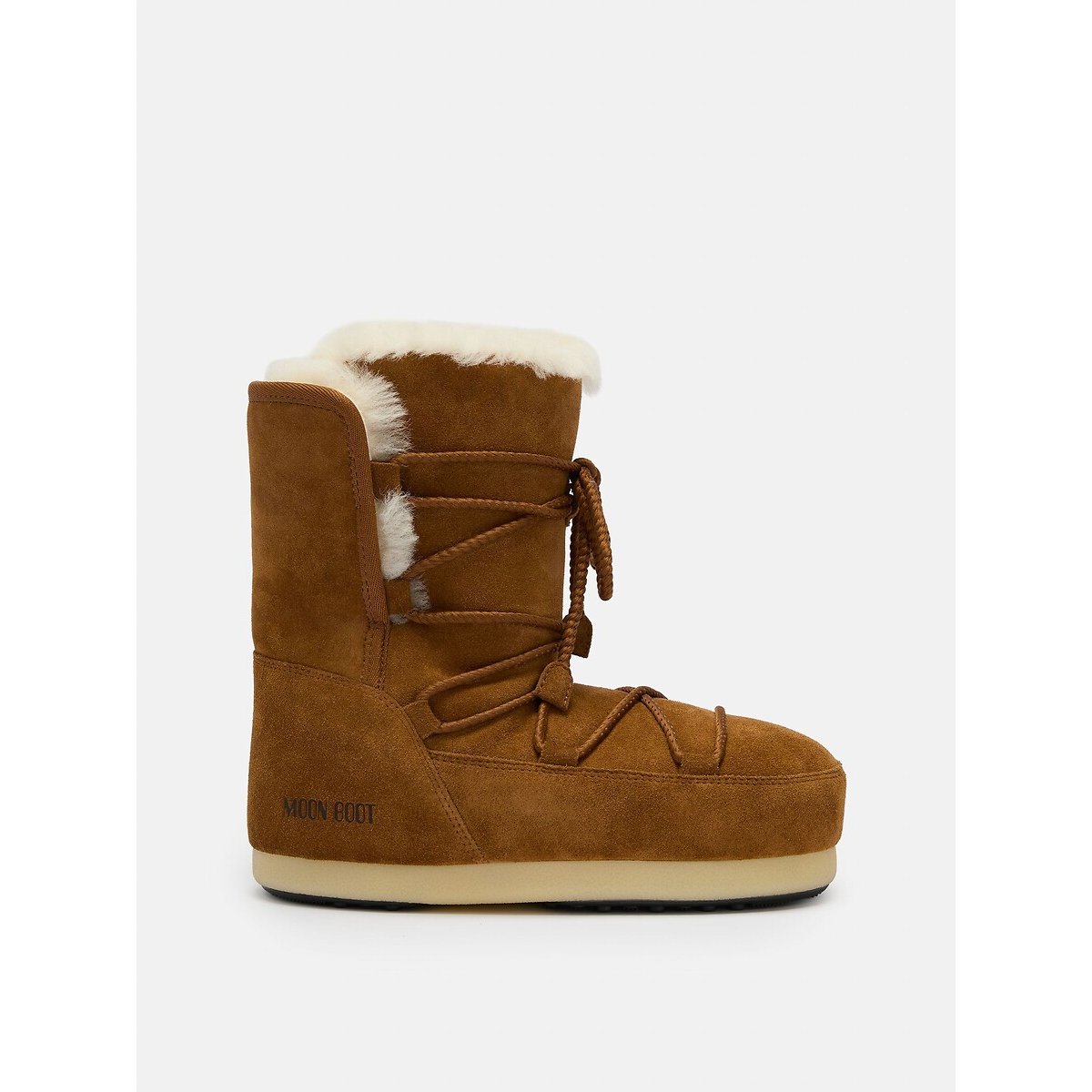 Boots MB EVX aus Wildleder / Shearling cognac, MOON BOOT