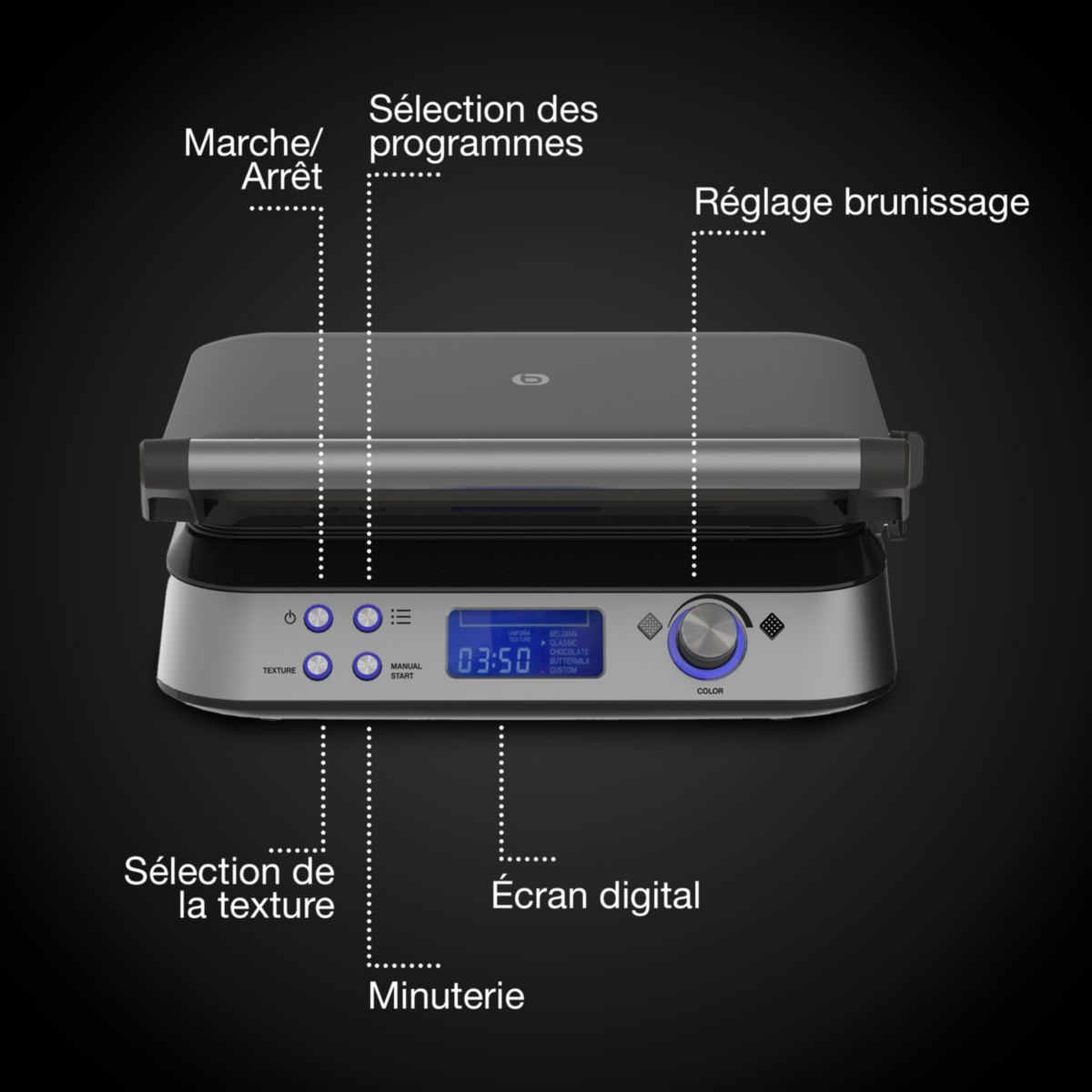 Gaufrier EWMP1 couleur unique, ESSENTIEL B