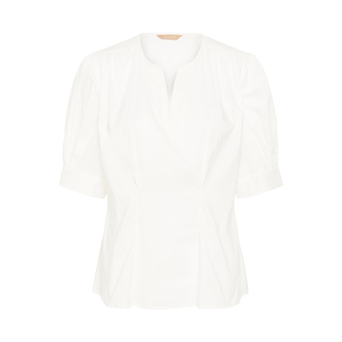 Blouse à manches courtes blanc spring gardenia, CULTURE