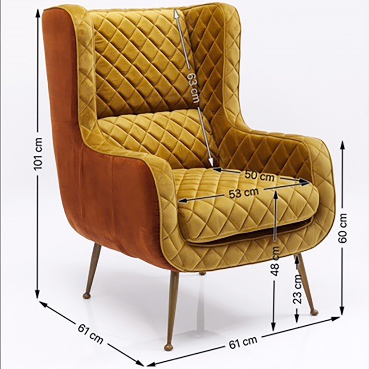Fauteuil en velours imprimé tropical, NONA tropical, KARE DESIGN