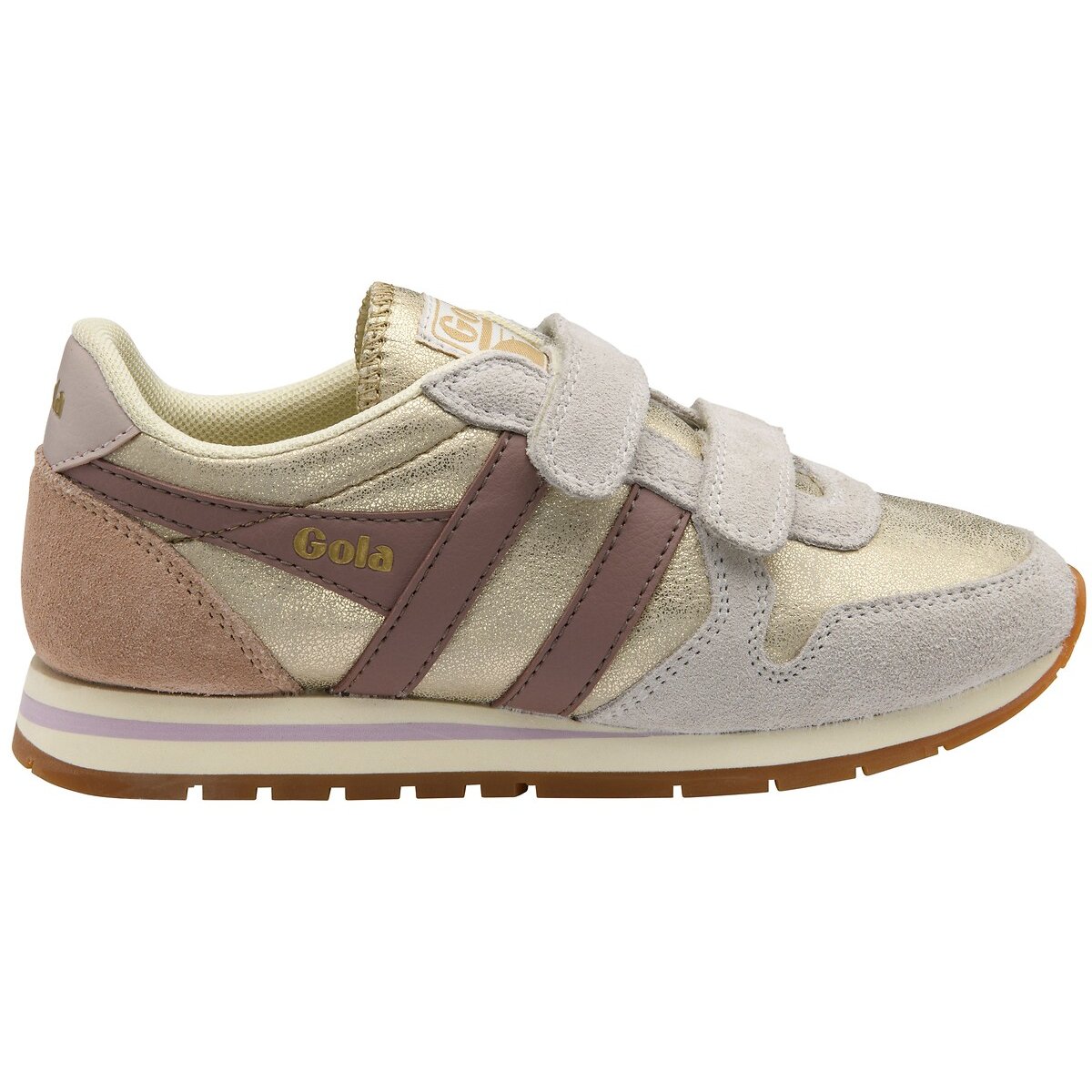Zapatillas con cierres de velcro, DAYTONA BLAZE STRAP dorado/rosa antiguo, GOLA
