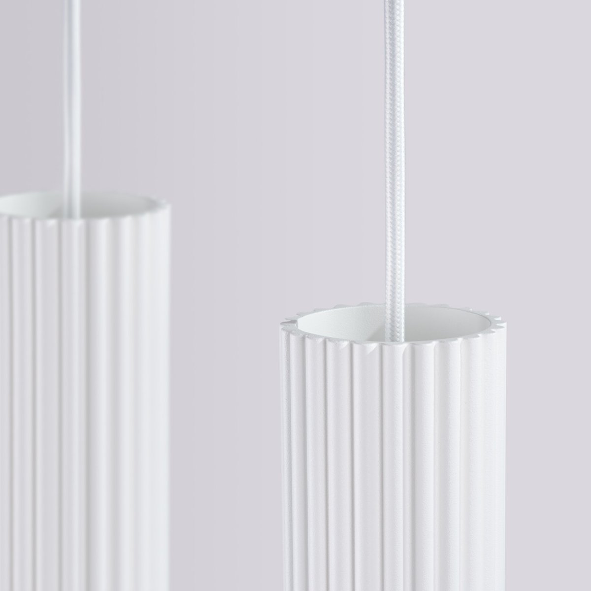Suspension Aluminium Blanc GU10 4 Karbon blanc, EDEN