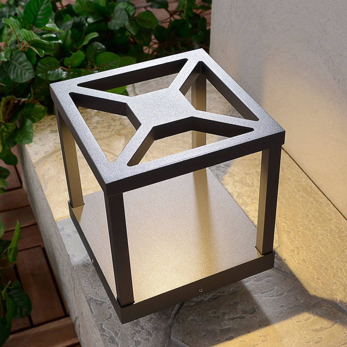 Luminaire extérieur en aluminium moderneLED gris graphite, LUCANDE