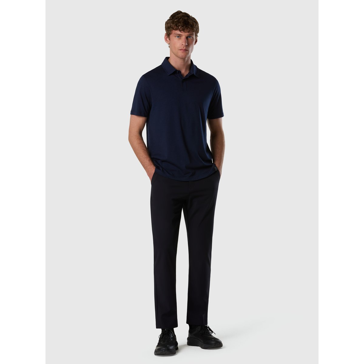 Polo en maillot TENCEL™ bleu marine, NORTH SAILS