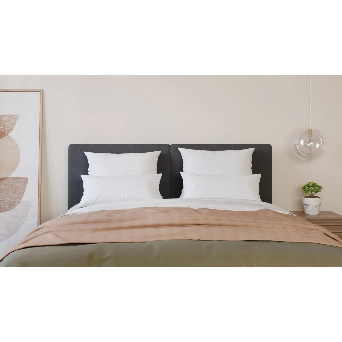 Pack Matelas Hybride II + Couette + Oreiller Nuage Essentiel blanc, EMMA