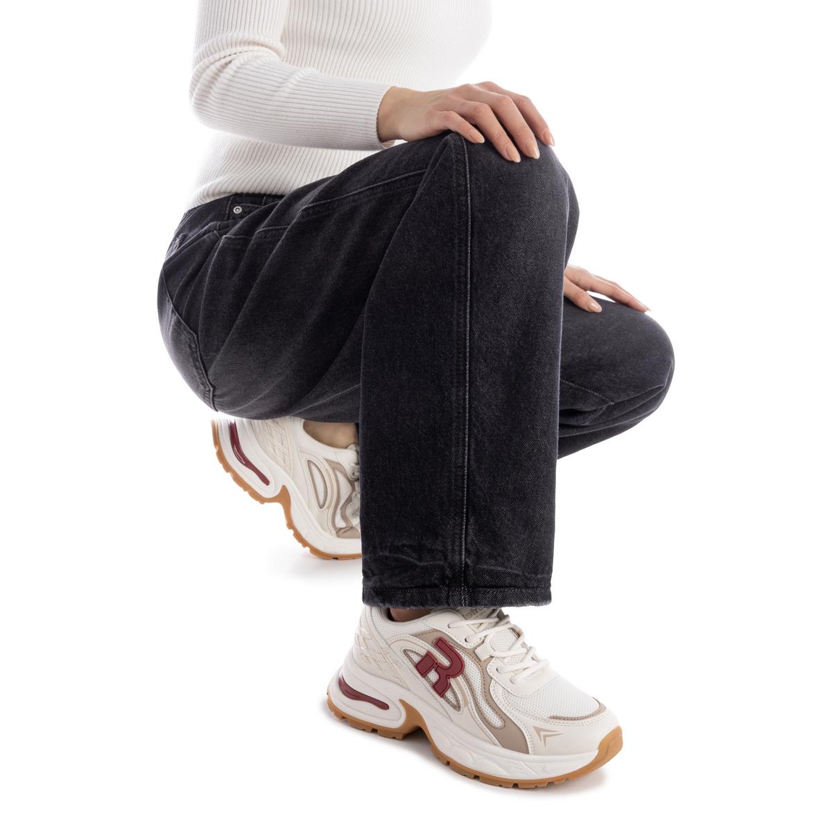 Baskets Plaine Lacets beige, REFRESH