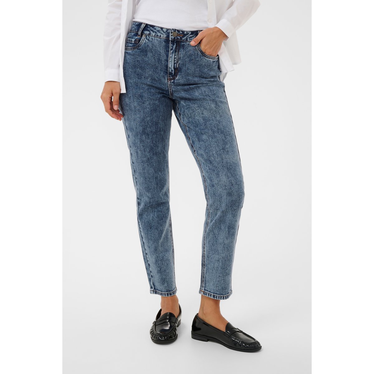 Jeans bleu washed medium blue denim, KAFFE