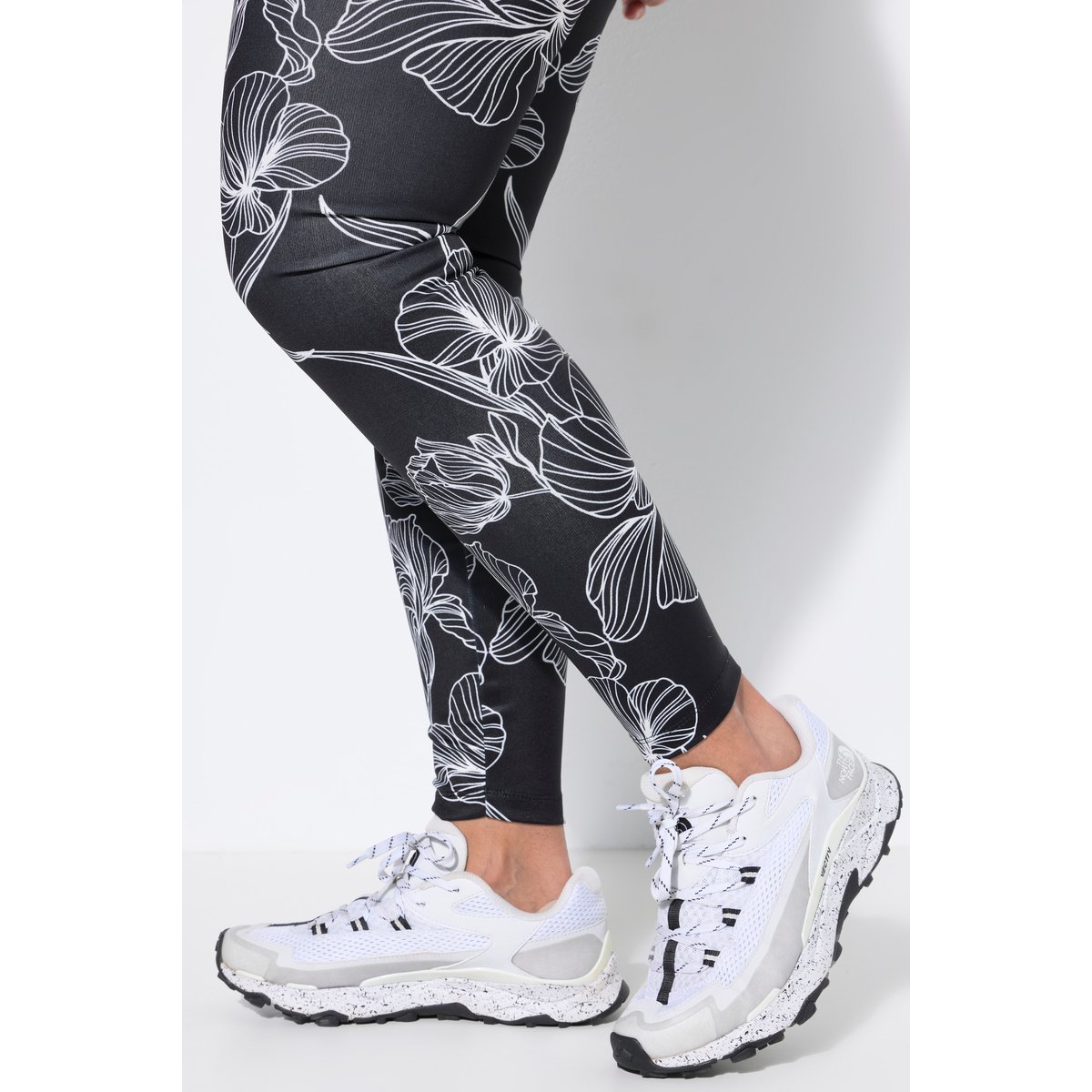 Legging imprimé floral noir, ULLA POPKEN