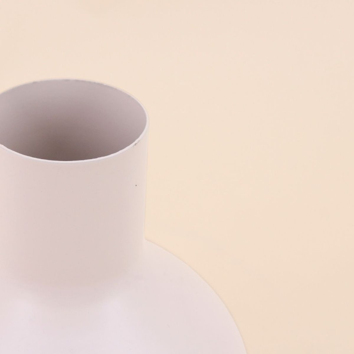 Vase en métal, H15cm beige, ORNAMI