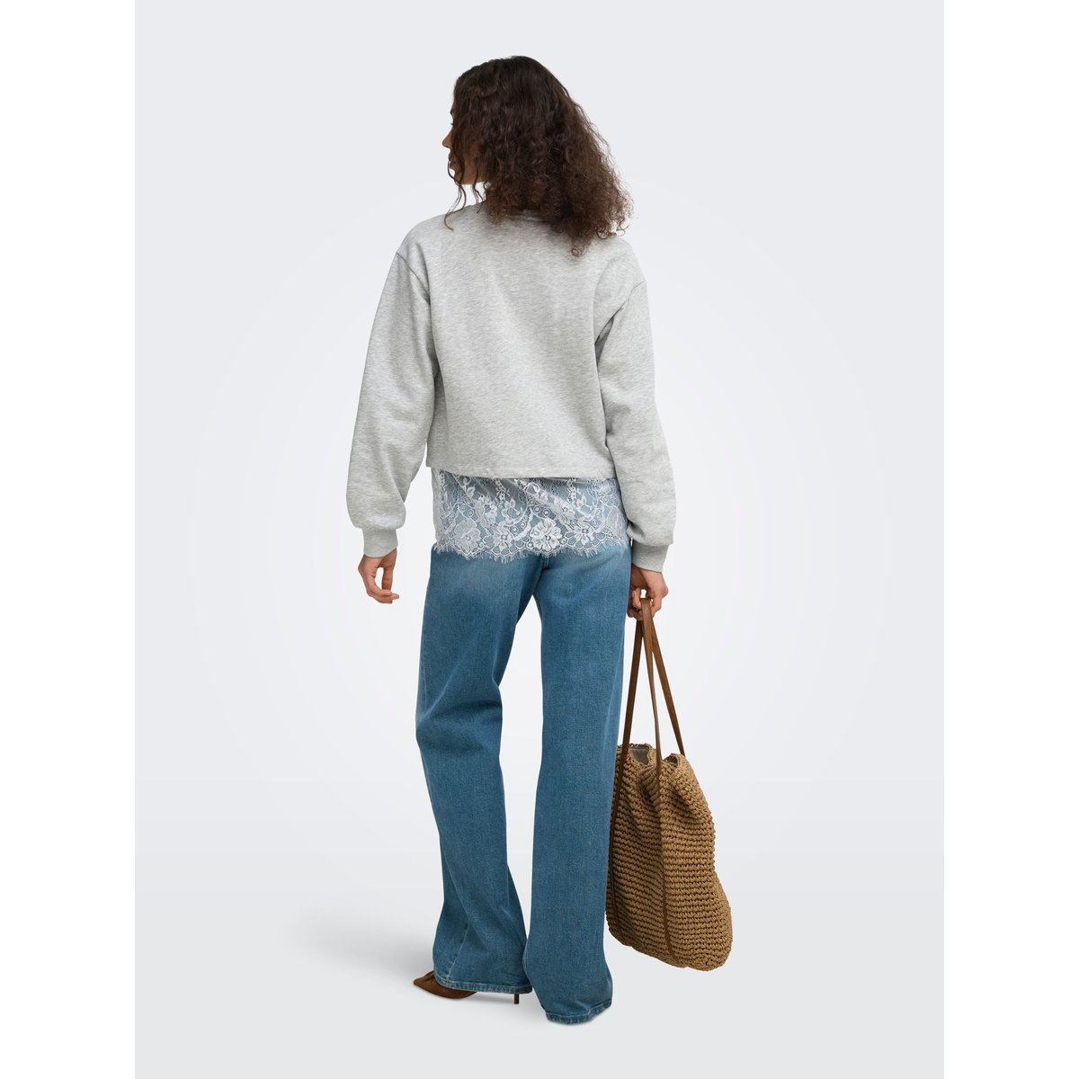 Sweat-Shirt grise - light grey melange, ONLY