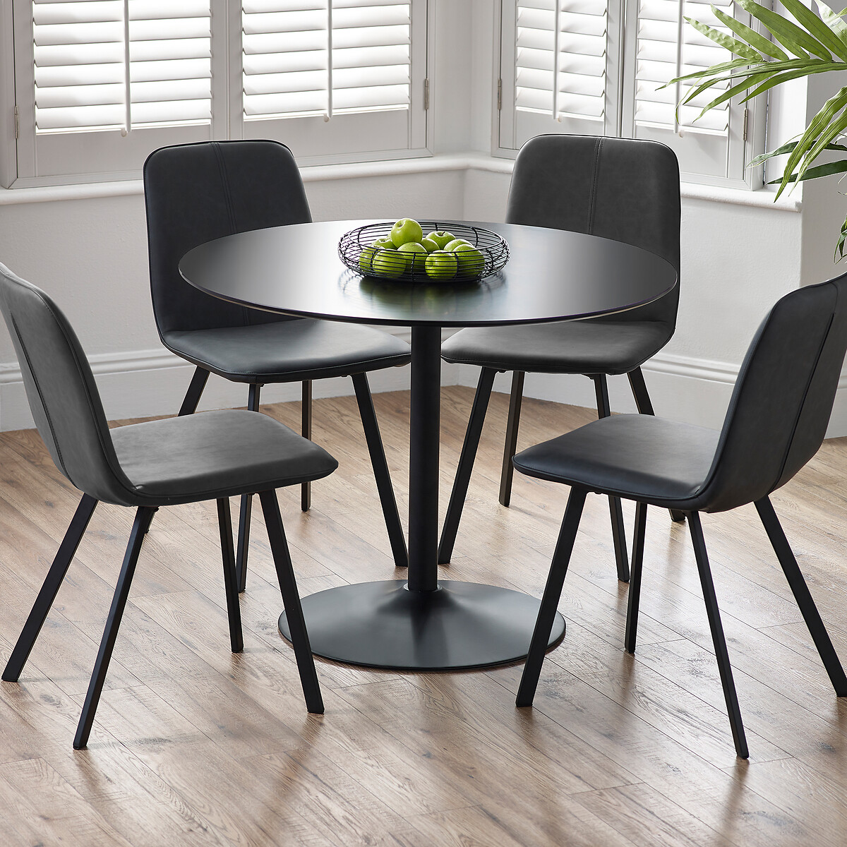 Laurence Leather Chairs (Set of 2) black, SO'HOME