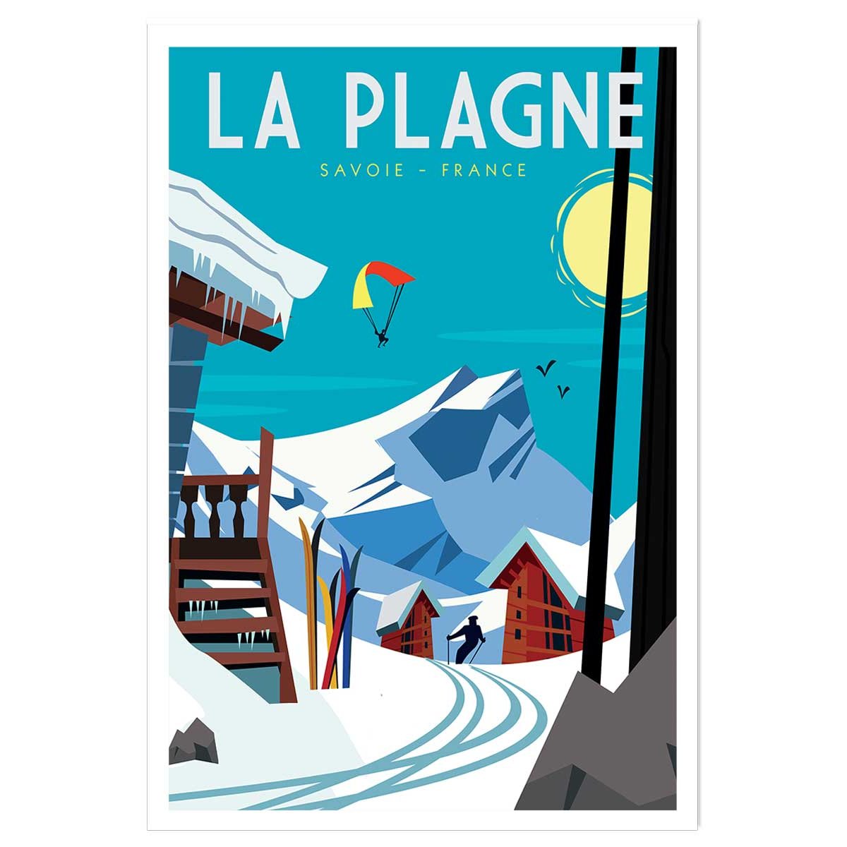 Poster de belle plagne affiche seule, HEXOA