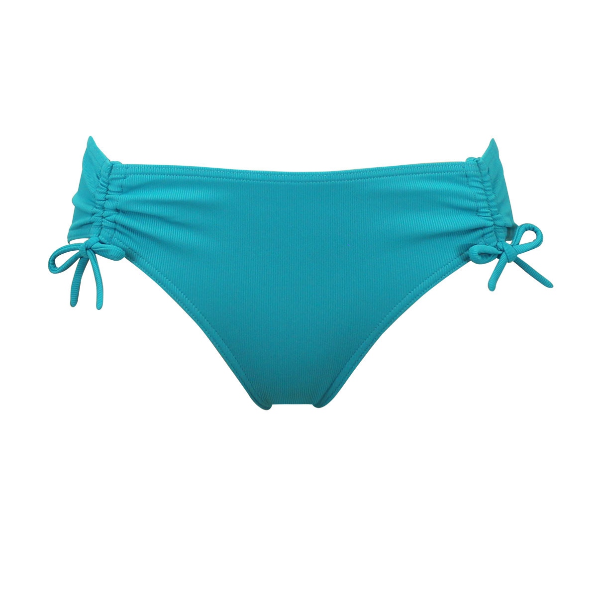 Bas de maillot culotte ajustable texturé ALLURE bleu turquoise, LAURA BY JANINE ROBIN