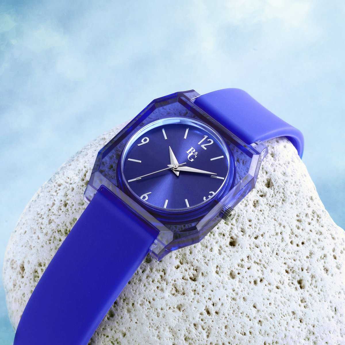 Montre BLOOM bleu, mat, B&G
