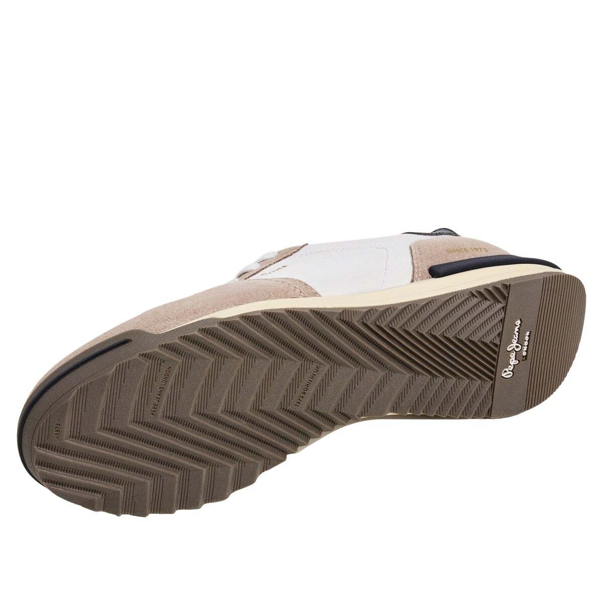 Marvin - Baskets Rétro Avec Détails En Daim blanc blanchiment, PEPE JEANS