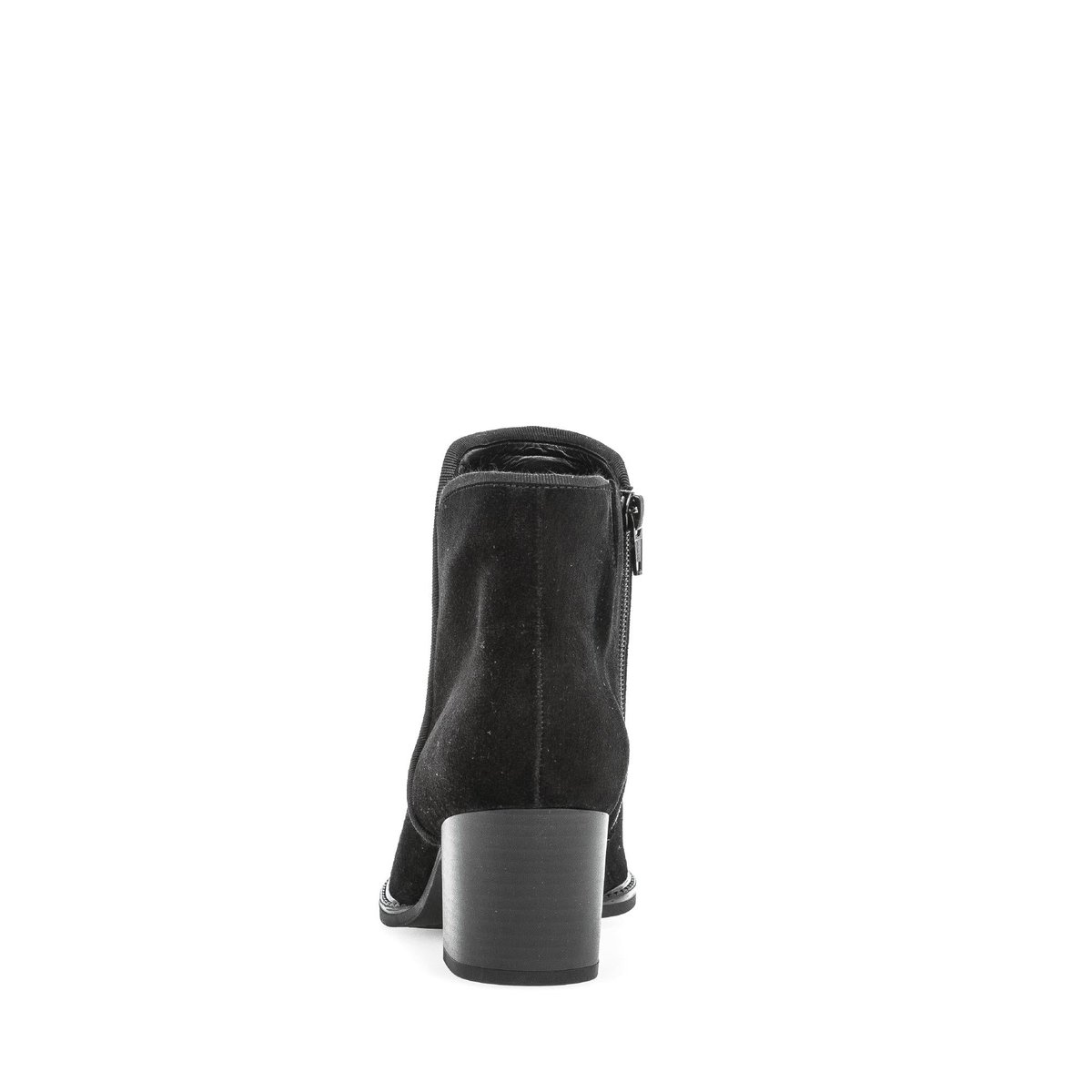Bottines en cuir à talon décroché noir velours, GABOR