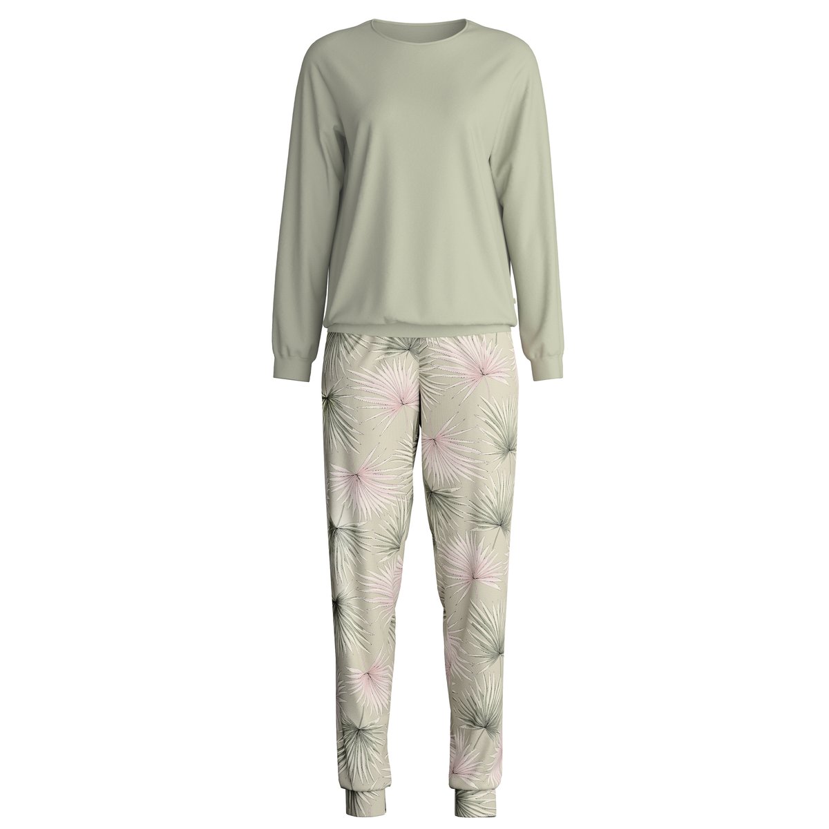 Pyjama à poignets manches longues Coton SPRING FLOWER DREAMS tea green, CALIDA
