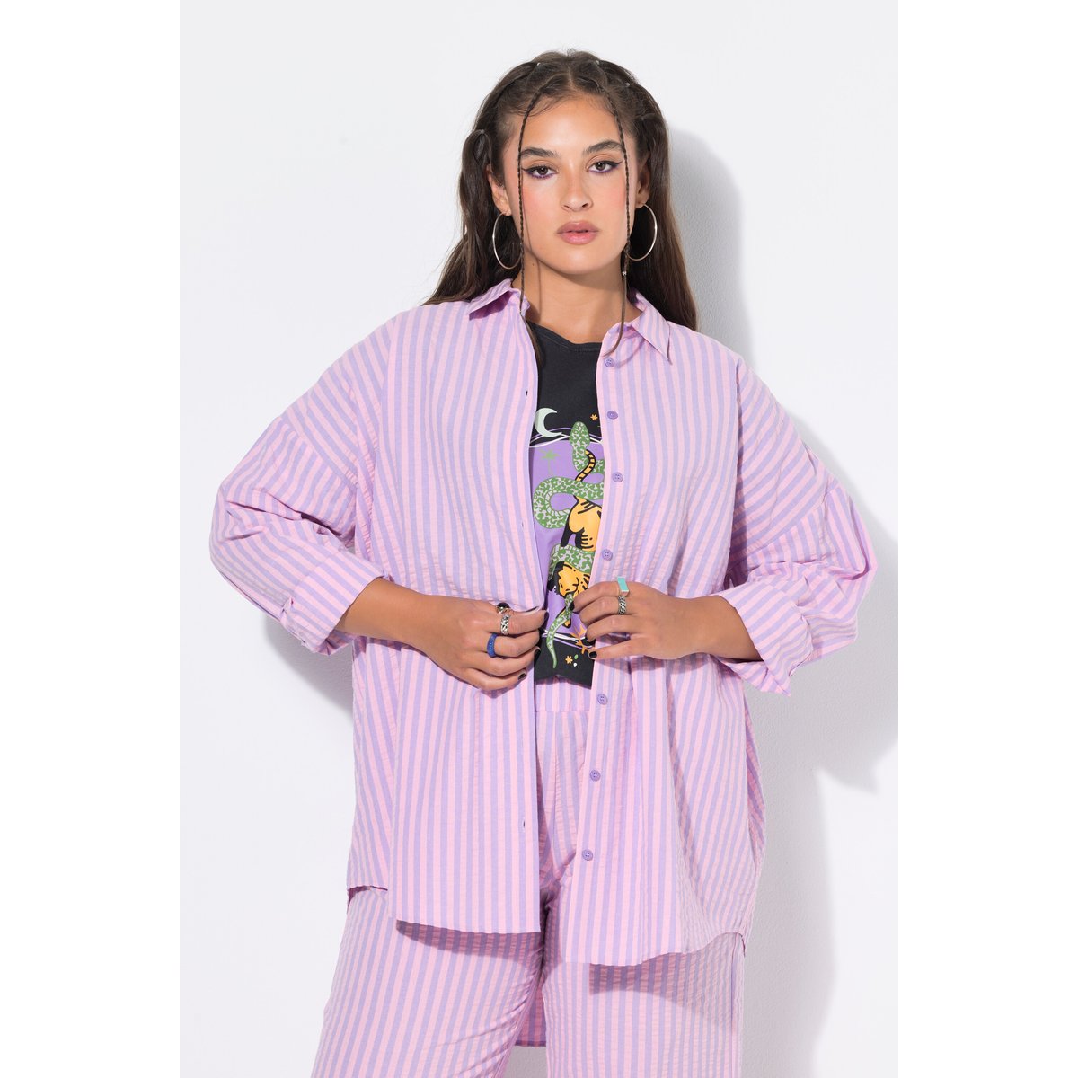 Chemisier oversize lilas, STUDIO UNTOLD